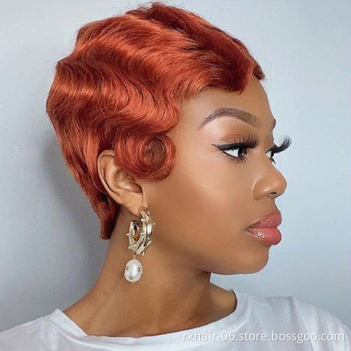 ISEE Cuticles Aligned Short Pixie Cut Wig Lace Front Closure Human Hair Curly Pixie Cut Wigs For Black Women With Baby Hair